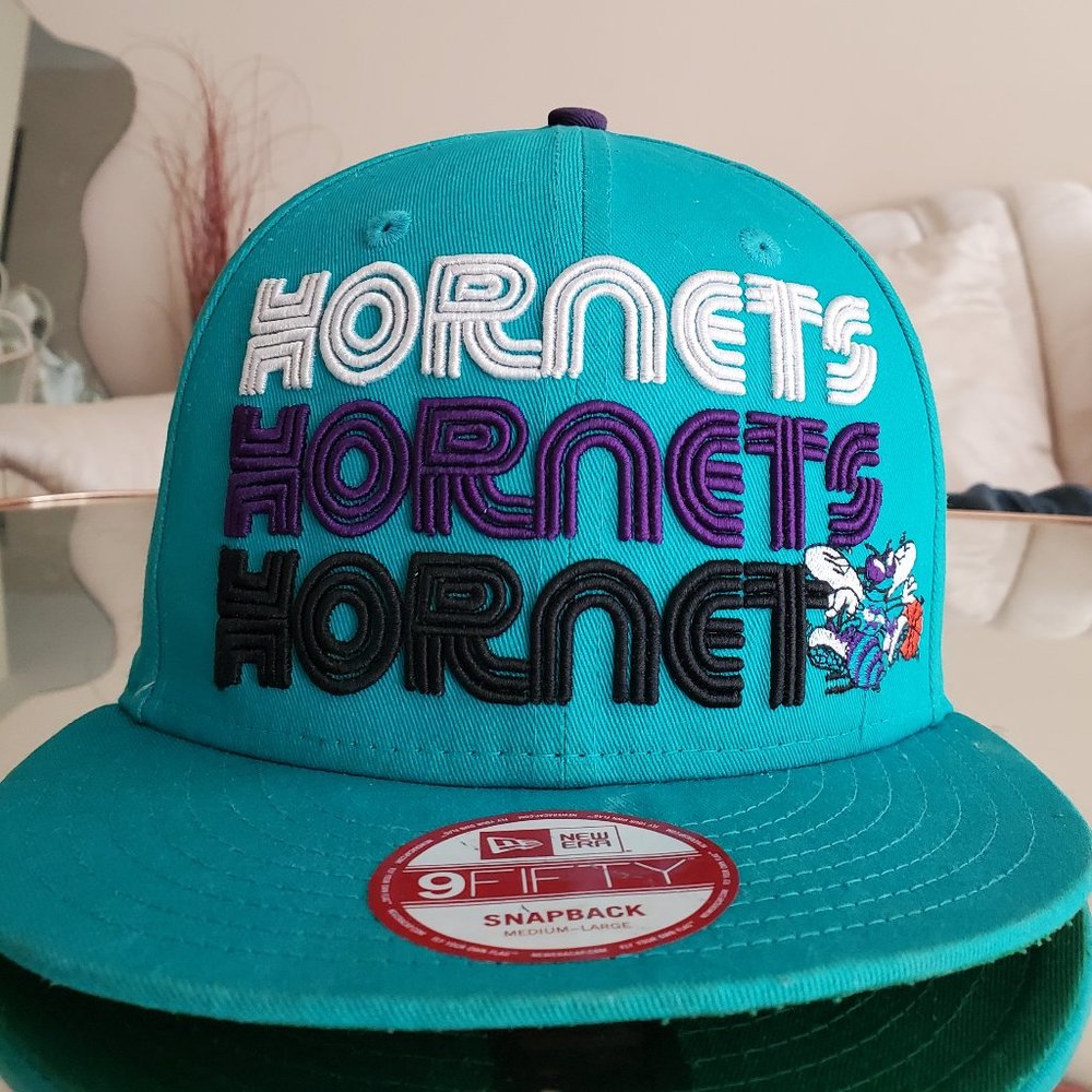 New Era 59 Fifty Teal and Purple Charlotte Hornets Snapback hat